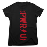 AC/DC - PWR-Up Vertical Logo Girly Tee