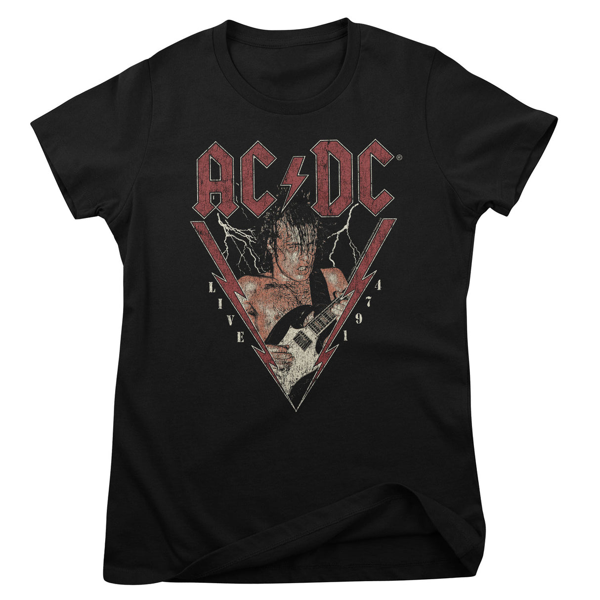 AC/DC - Live 1974 Girly Tee