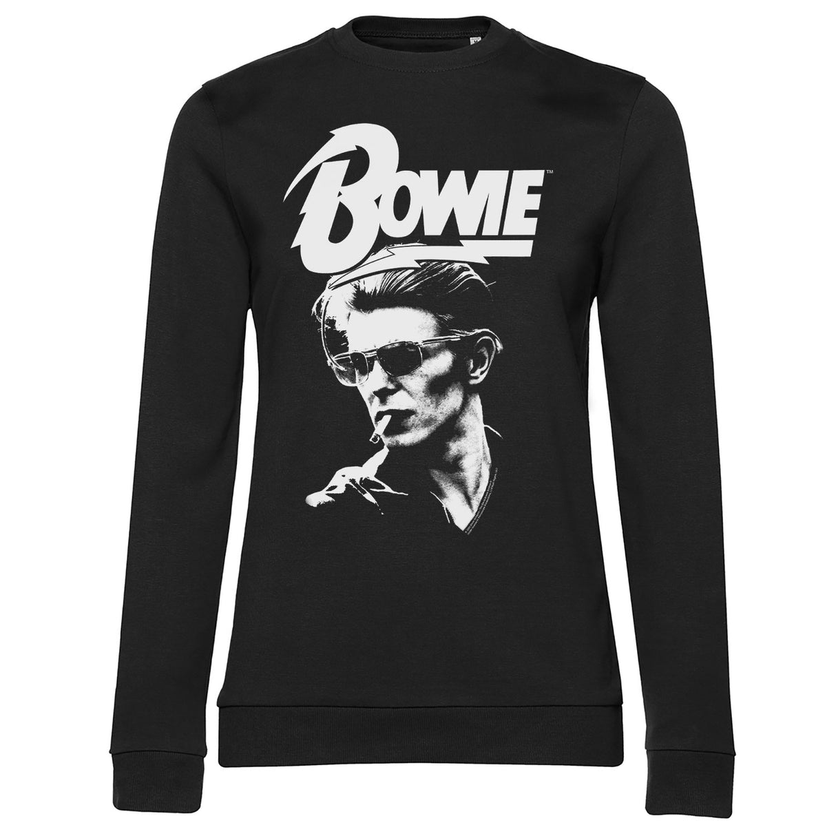 Bowie Smoking Portrait Girly Sweatshirt