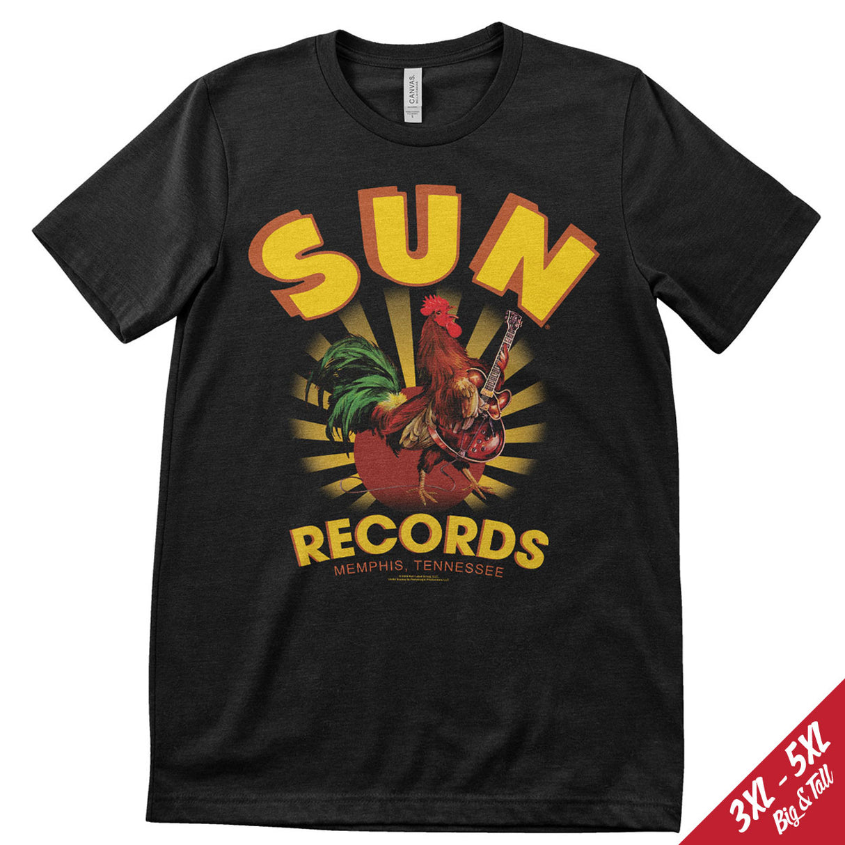 Sun Records Rooster Big & Tall T-Shirt