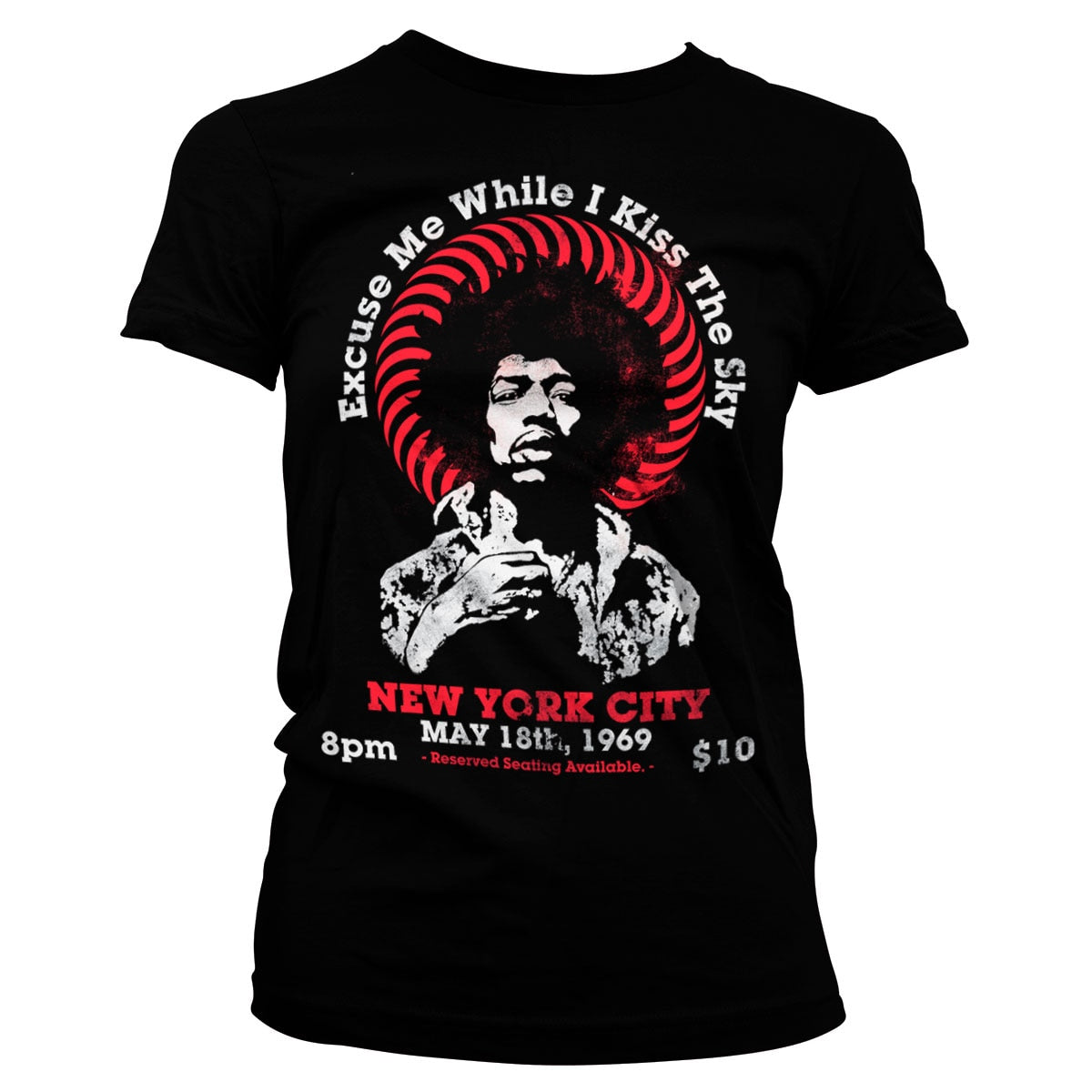 Jimi Hendrix - Live In New York Girly Tee