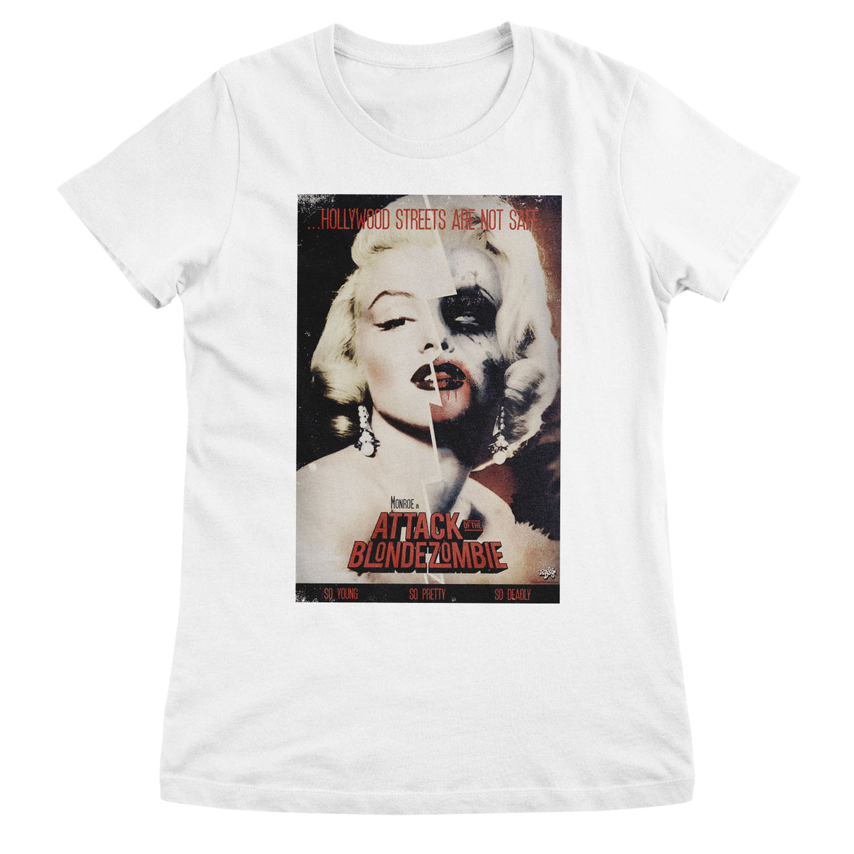 Monroe In Attack Of The Blonde Zombie Girly Tee