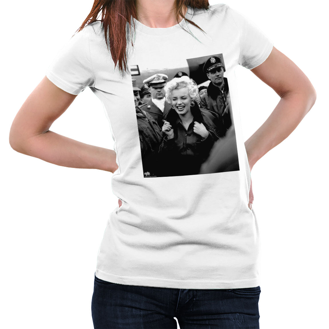 Marilyn Monroe - Smile In The Crowd Photo Girly Tee