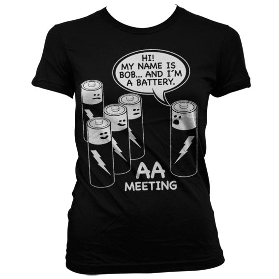 AA Battery Meeting Girly T-Shirt