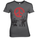 Soldiers Painting CND Sign Girly Tee