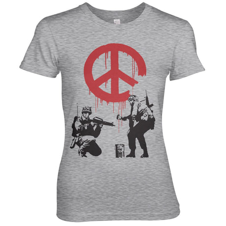 Soldiers Painting CND Sign Girly Tee