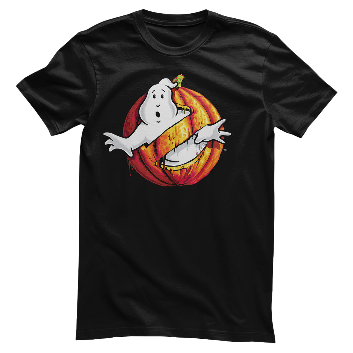 Ghostbusters Halloween Pumpkin Logo T-Shirt