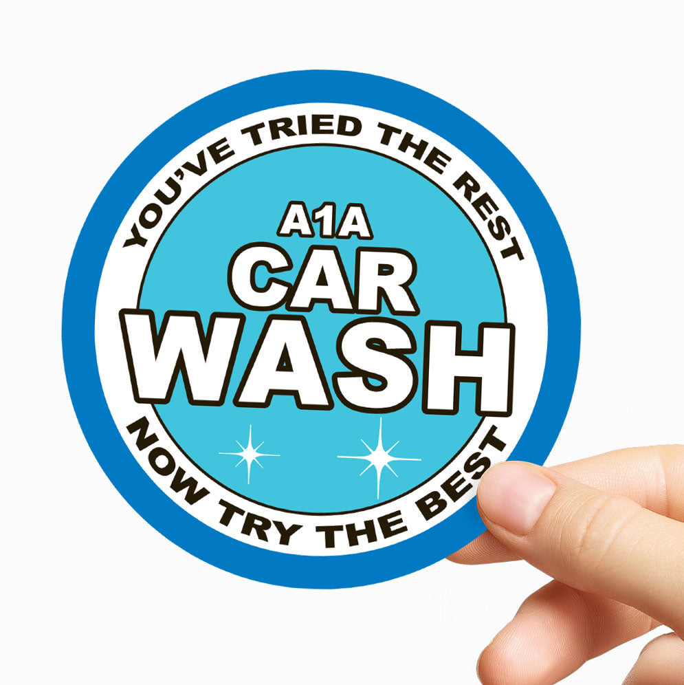 A1A Car Wash Sticker