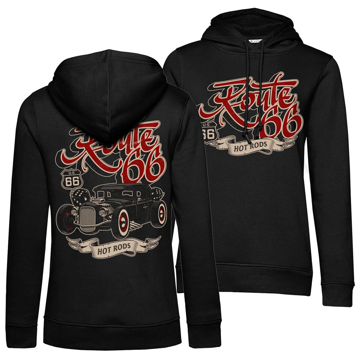 US 66 Hot Rods Girls Hoodie