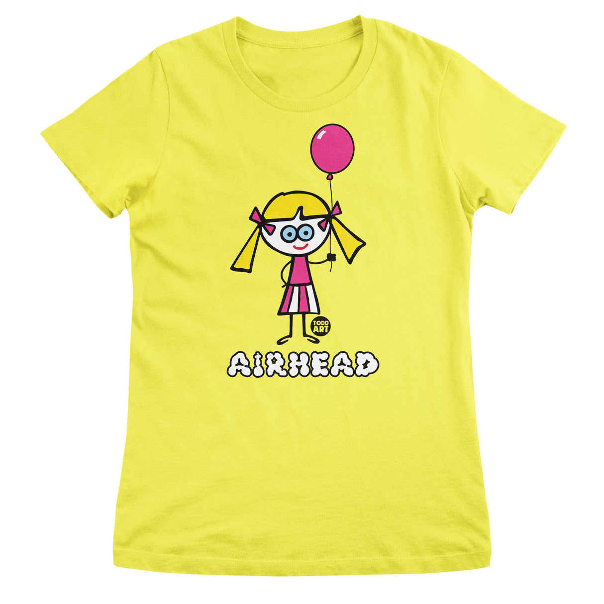 Dum Blond - AIRHEAD - ToddArt Girly Tee