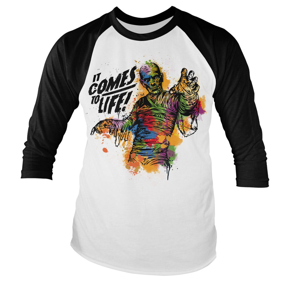 Colorful Mummy Baseball Long Sleeve Tee