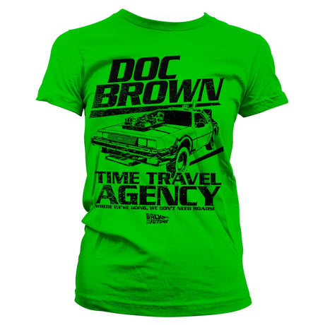 Doc Brown Time Travel Agency Girly Tee