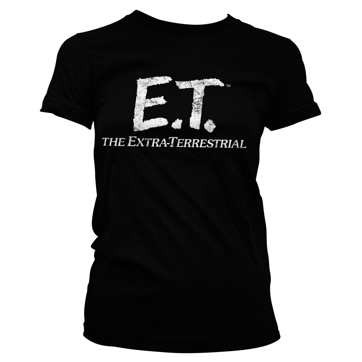 E.T. Extra-Terrestrial Distressed Logo Girly Tee