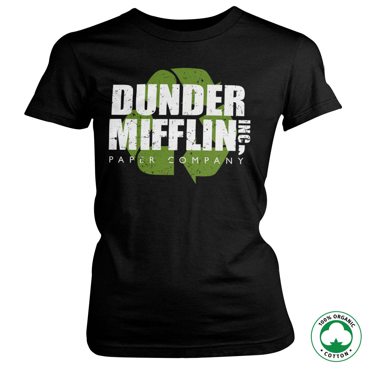 Dunder Mifflin Recycle Logo Organic Girly Tee