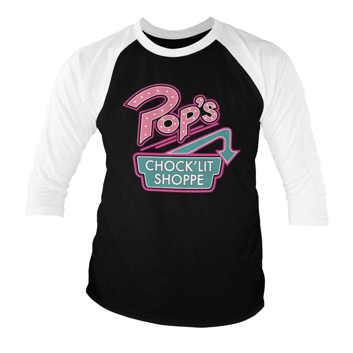 Pop's Chock'Lit Shoppe Baseball 3/4 Sleeve Tee