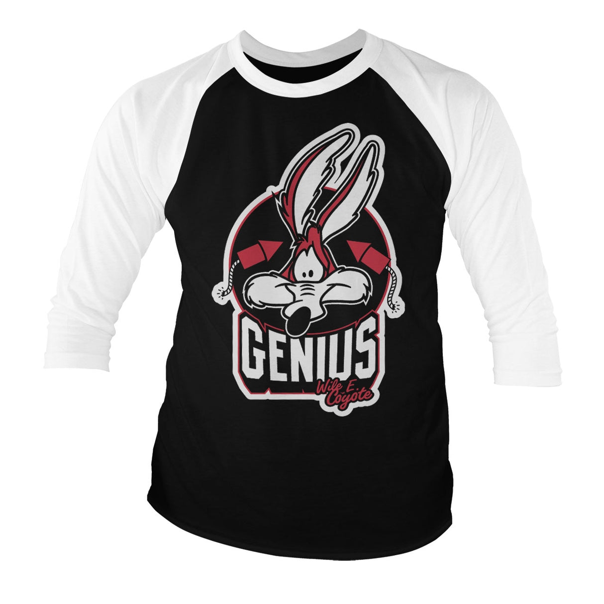 Wile E. Coyote - Genius Baseball 3/4 Sleeve Tee