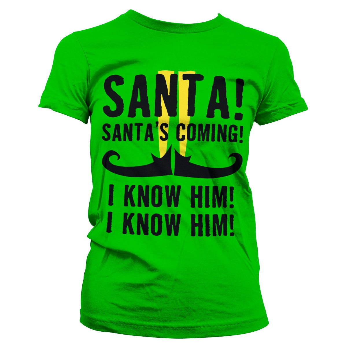 Elf - Santa's Coming Girly Tee