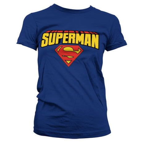 Superman Blockletter Logo Girly T-Shirt