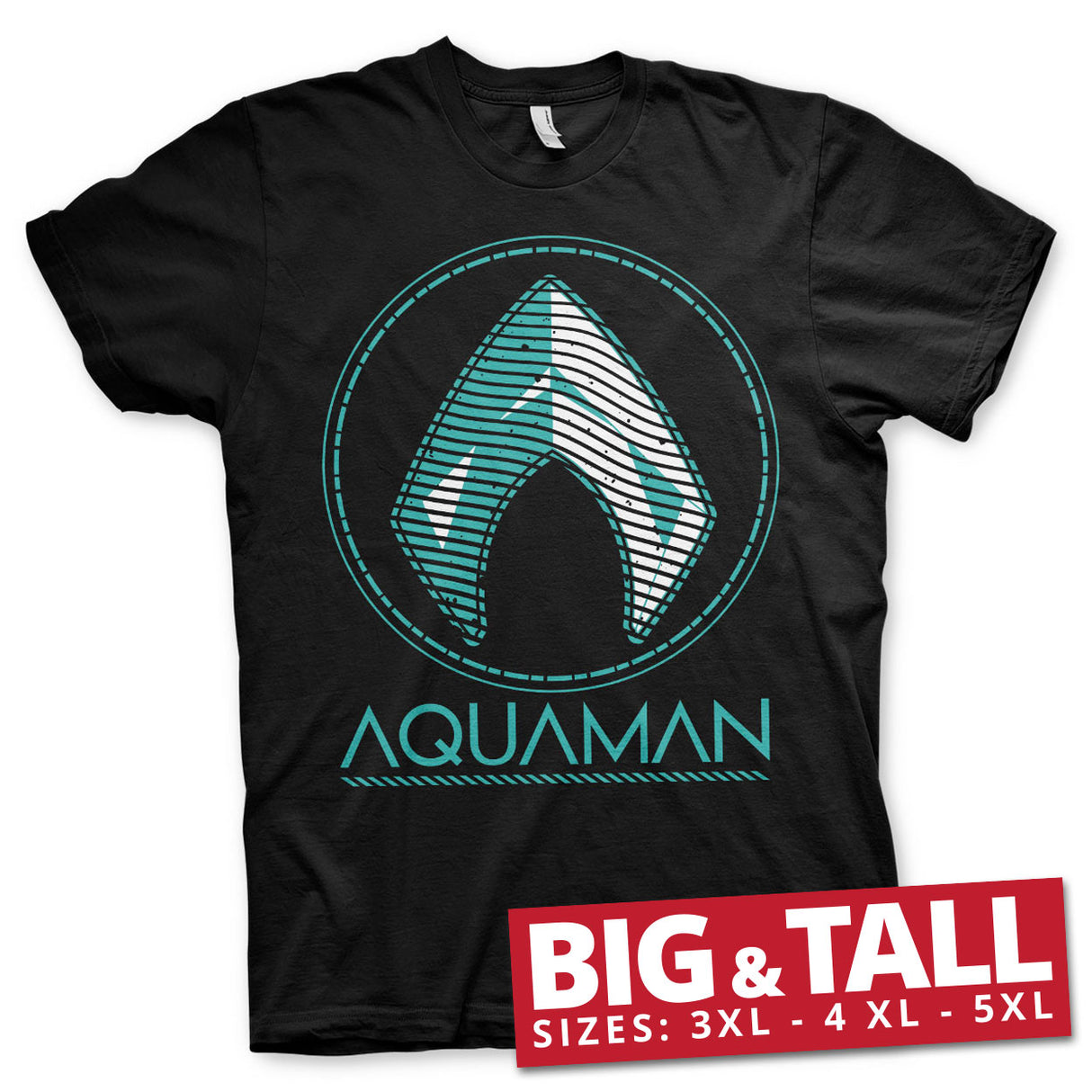 Aquaman - Distressed Shield Big Tall T-Shirt